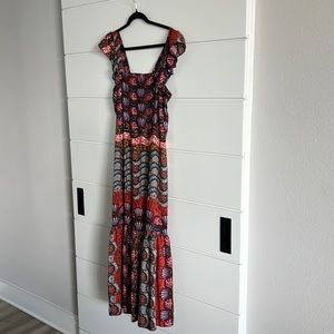 Anthropology store brand coreylynncalter print maxi dress.